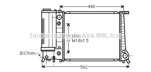 AVA QUALITY COOLING Jäähdytin,moottorin jäähdytys BW2082